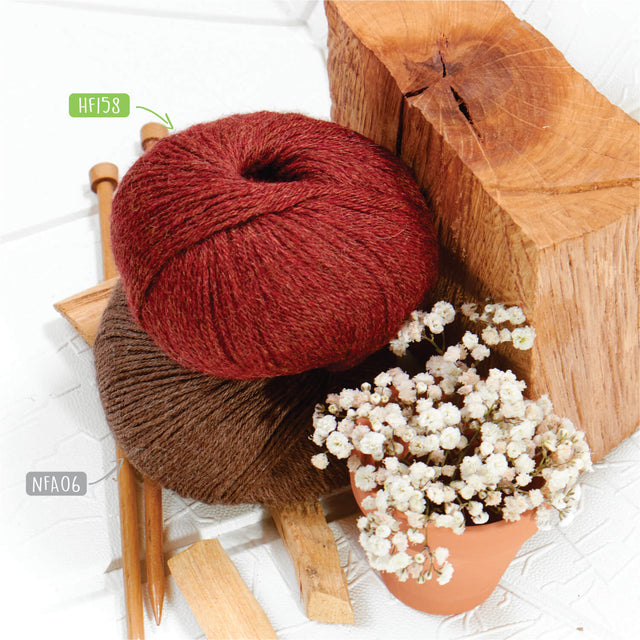 Alpawool® Baby 200 Fingering HF158 - 6x50g laine d'alpaga feuilles d'automne mélangées