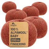 Alpawool® Baby 200 Fingering HF158 - 6x50g laine d'alpaga feuilles d'automne mélangées