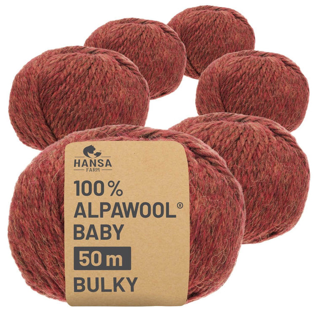 Alpawool® Baby 50 Bulky HF158 - 6x50g Alpakawolle Herbstlaub Melange