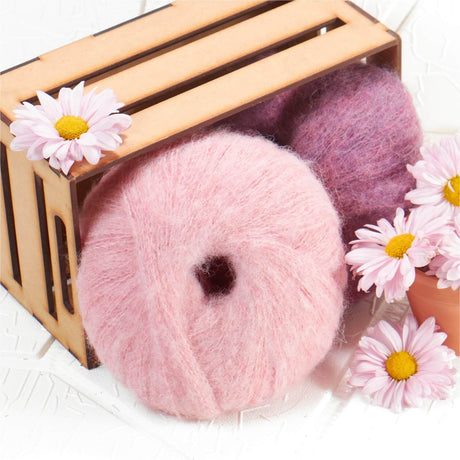 Alpawool® Baby Brushed HF161 - 4x50g Alpaca Wool Pearl Pink Melange