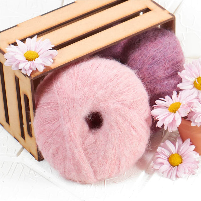 Alpawool® Baby Brushed HF161 - 4x50g Alpakawolle Perlrosa Melange