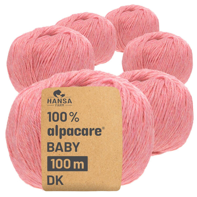 alpacare® Baby 100 DK washable HF161 - 6x50g alpaca wool pearl pink melange