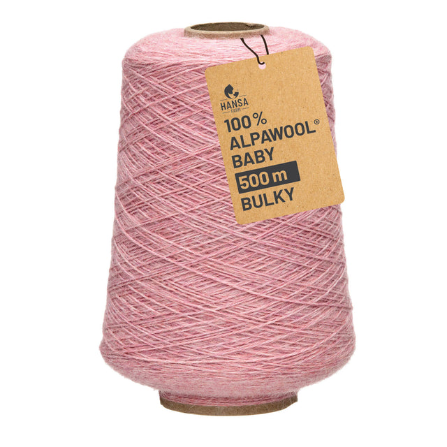 Alpawool® Baby 50 Bulky HF161 - 500g Alpakawolle Kone Perlrosa Melange