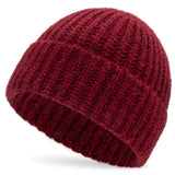 Bonnet Alpawool® Baby Big &amp; Light pour femme et homme, bordeaux mélangé (HF179)