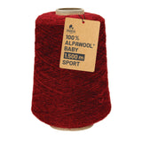 Alpawool® Baby 150 Sport HF179 - 500g Alpakawolle Kone Weinrot Melange