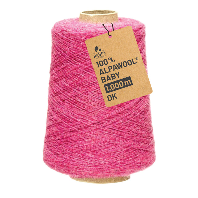 Alpawool® Baby 100 DK HF191 - 500g Alpakawolle Kone Himbeersahne Melange