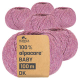 alpacare® Baby 100 DK washable HF197 - 6x50g alpaca wool berry melange