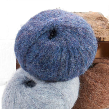 Alpawool® Baby Brushed HF236 - 4x50g Alpaca Wool Dark Blue Melange