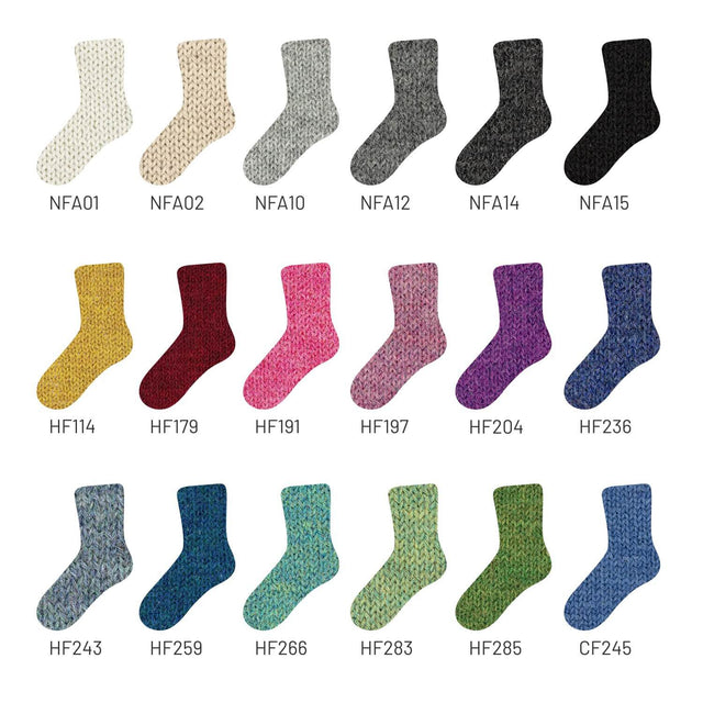 alpacare® Baby Socks waschbar HF259 - 2x112g Alpakawolle Deep Ocean Melange