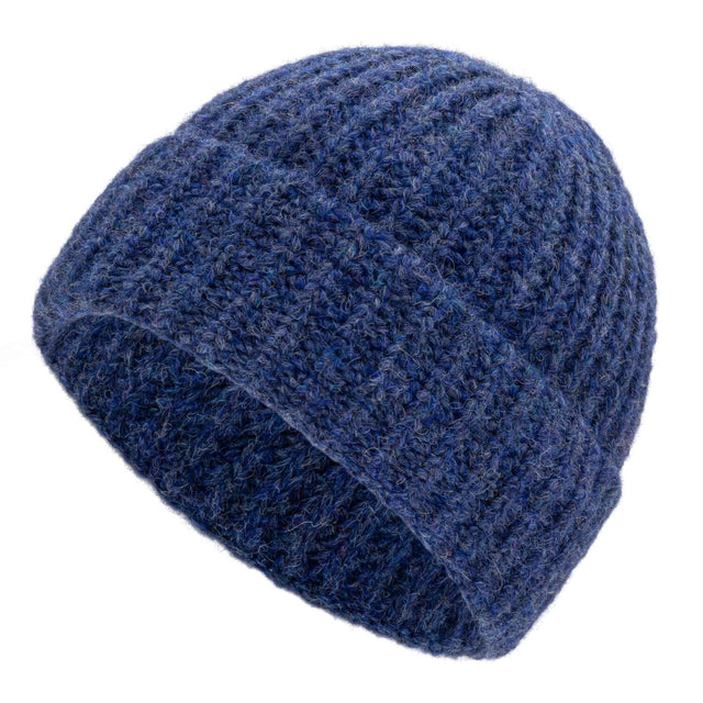 ALPAWOOL® Baby Big & Light Damen und Herren Mütze Dunkelblau Melange (HF236)