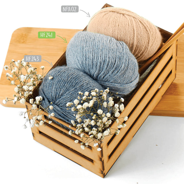 Alpawool® Baby 150 Sport HF241 - 6x50g Alpakawolle Gletscher Melange