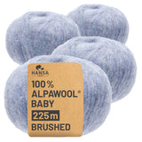 Alpawool® Baby Brushed HF241 - 4x50g Alpakawolle Gletscher Melange