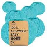 Alpawool® Baby 100 DK HF255 - 6x50g Alpaca Wool Lagoon Melange