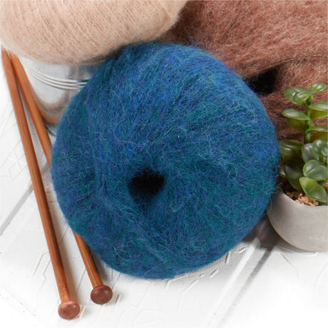 Alpawool® Baby Brushed HF259 - 4x50g Alpaca Wool Deep Ocean Melange