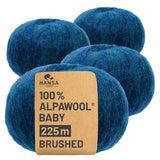 Alpawool® Baby Brushed HF259 - 4x50g Alpakawolle Deep Ocean Melange