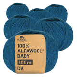 Alpawool® Baby 100 DK HF259 - 6x50g Alpakawolle Deep Ocean Melange