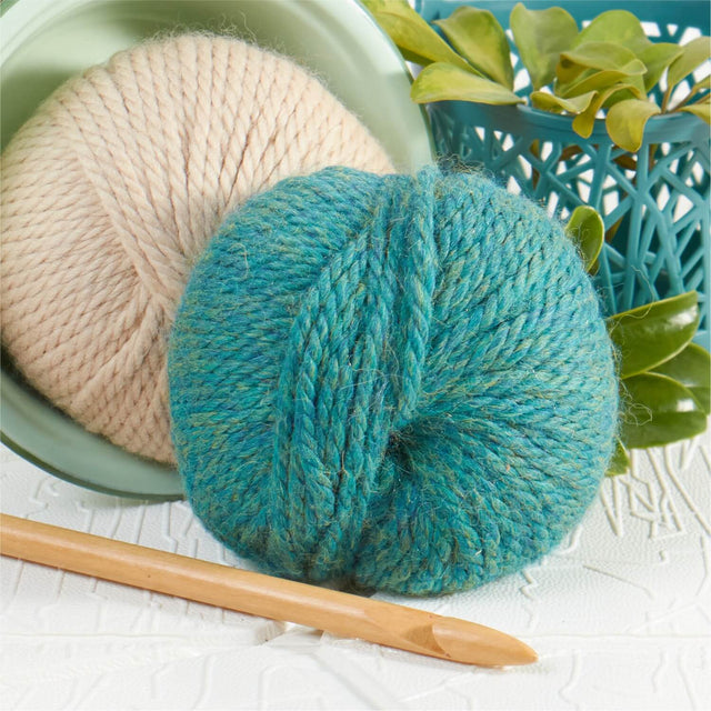 Alpawool® Baby 50 Bulky HF266 - 6x50g Alpakawolle Blau-Grün Melange