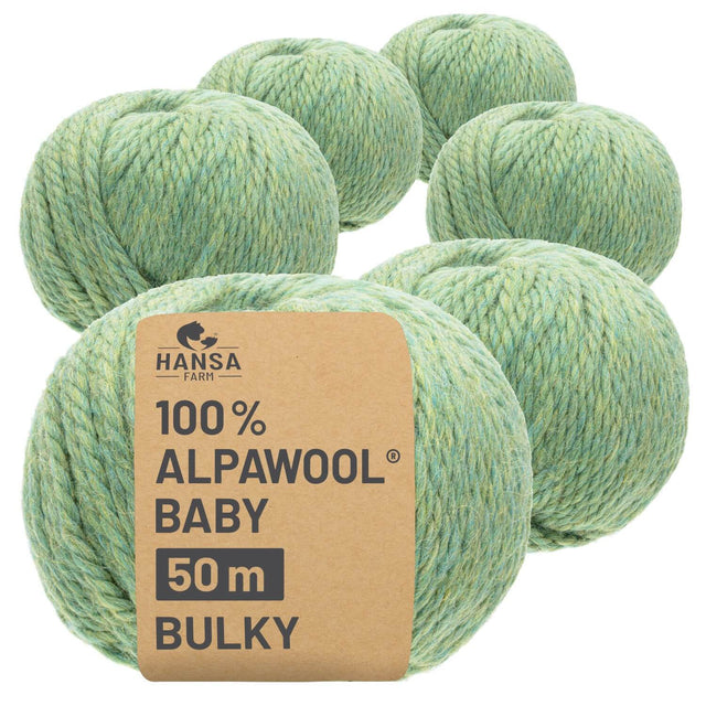 Alpawool® Baby 50 Bulky HF283 - 6x50g Alpakawolle Lindenblüte Melange