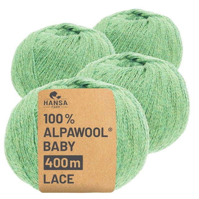 Alpawool® Baby 400 Lace HF283 - 4x50g Alpakawolle Lindenblüte Melange