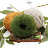 Alpawool® Baby 200 Fingering HF285 - 6x50g laine d'alpaga vert moyen mélangé