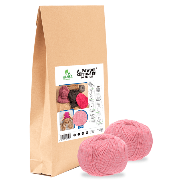 ALPAWOOL® Baby 100 Strick-Set Mütze Perlrosa Melange HF161