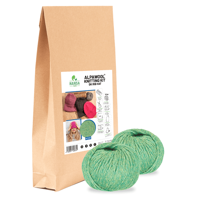 ALPAWOOL® Baby 100 Strick-Set Mütze Lindenblüte Melange HF283