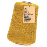 Alpawool® Baby 150 Sport HF114 - 500g Alpakawolle Kone Senfgelb Melange