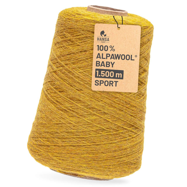 Alpawool® Baby 150 Sport HF114 - 500g Alpakawolle Kone Senfgelb Melange