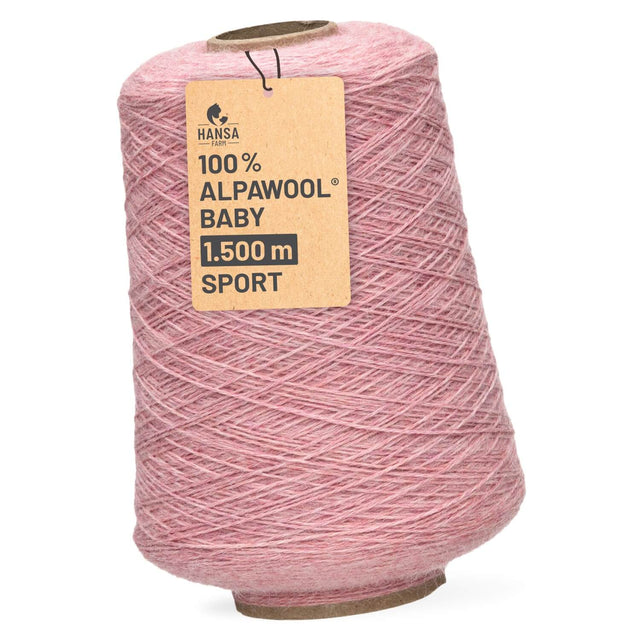 Alpawool® Baby 150 Sport HF161 - 500g Alpaca Wool Cone Pearl Pink Melange