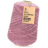 Alpawool® Baby 150 Sport HF197 - 500g Alpakawolle Kone Beere Melange