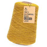 Alpawool® Baby 400 Lace HF114 - 500g Alpakawolle Kone Senfgelb Melange