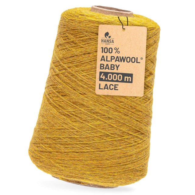 Alpawool® Baby 400 Lace HF114 - 500g Alpakawolle Kone Senfgelb Melange