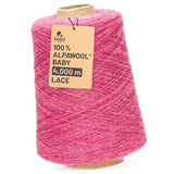 Alpawool® Baby 400 Lace HF191 - 500g Alpakawolle Kone Himbeersahne Melange