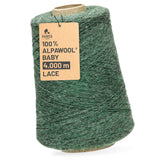 Alpawool® Baby 400 Lace HF275 - Cône de laine d'alpaga 500 g, mélange émeraude