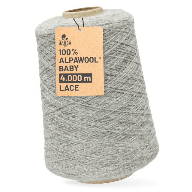 Alpawool® Baby 400 Lace NFA10 - 500g Alpaca Wool Cone Light Grey