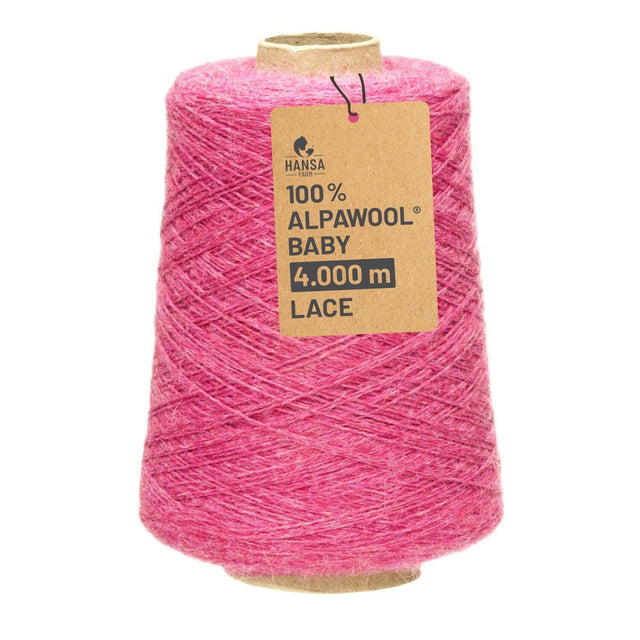 Alpawool® Baby 400 Lace HF191 - 500g Alpakawolle Kone Himbeersahne Melange