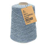 Alpawool® Baby 400 Lace HF243 - 500g Alpakawolle Kone Grau-Grün Melange