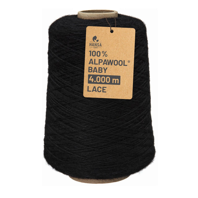 Alpawool® Baby 400 Lace NFA15 - 500g Alpakawolle Kone Schwarz