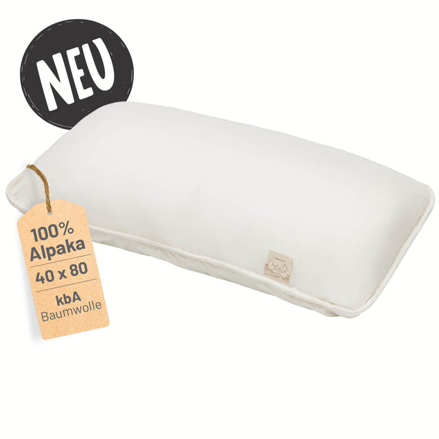 Luxus KbA-Kopfkissen 40 x 80 cm mit 1.000 g Baby Alpaka Füllung