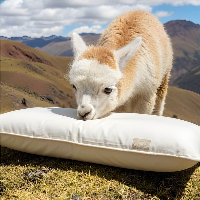 Luxus KbA-Kopfkissen 40 x 80 cm mit 1.000 g Baby Alpaka Füllung