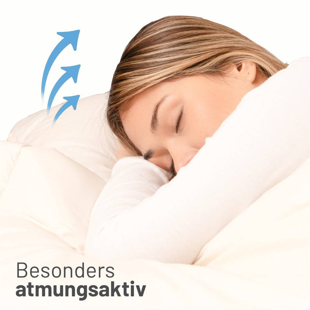 Luxus KbA-Kopfkissen 40 x 80 cm mit 1.000 g Baby Alpaka Füllung