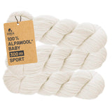 Alpawool® Baby 150 Sport NFA01HK - 3x100g Alpaca Wool Natural Braid