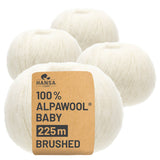 Alpawool® Baby Brushed NFA01 - 4x50g Alpaca Wool Natural