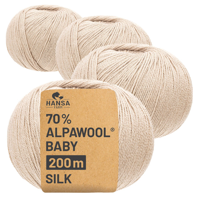 Alpawool® Baby Silk NFA02 - 4x50g Alpaca Wool Beige