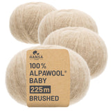 Alpawool® Baby Brushed NFA02 - 4x50g Alpaca Wool Beige