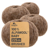 Alpawool® Baby Brushed NFA06 - 4x50g Alpakawolle Braun