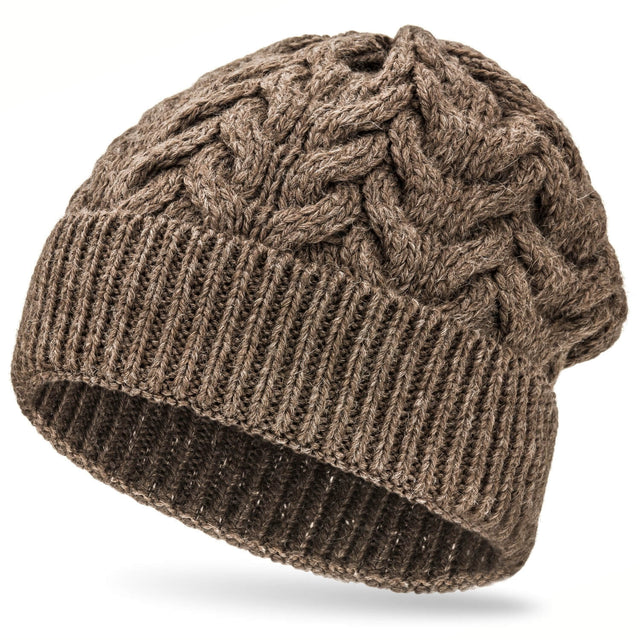 ALPAWOOL® Baby 50 Damen und Herren Mütze Braun (NFA06)