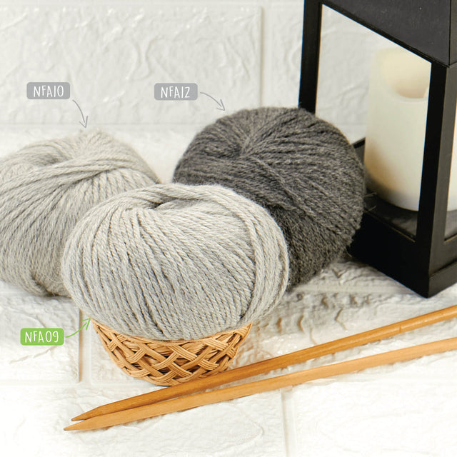 alpacare® Baby 100 DK washable NFA09 - 6x50g alpaca wool silver grey