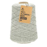 Alpawool® Baby 100 DK NFA09 - 500g Alpaca Wool Cone Silver Grey