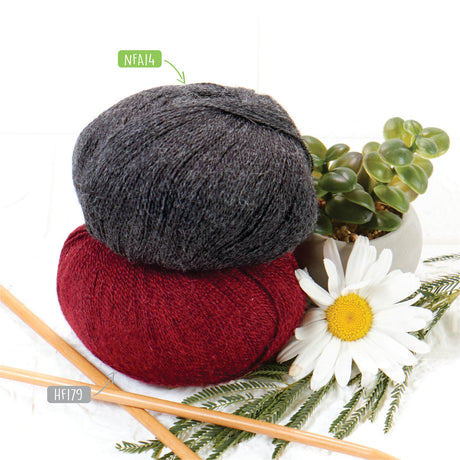 Alpawool® Baby 400 Lace NFA14 - 4x50g Alpakawolle Anthrazit